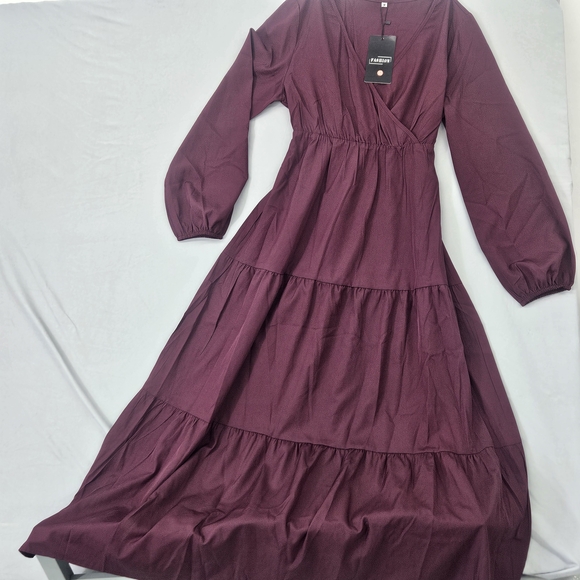 Zara Dresses & Skirts - Elegant Plum Maxi Dress